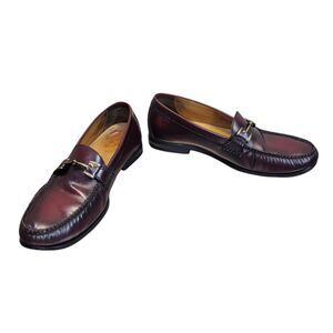 Vtg Cole Haan Air Merlot Leather Bit Loafer Slip-On Mens Shoe‎ Sz 9.5M C06598